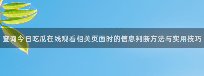 吃瓜网站导航